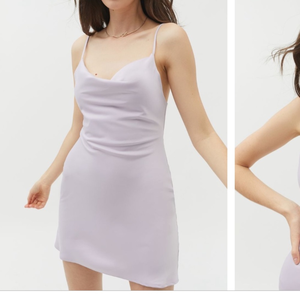 UO Mallory cowl neck slip dress